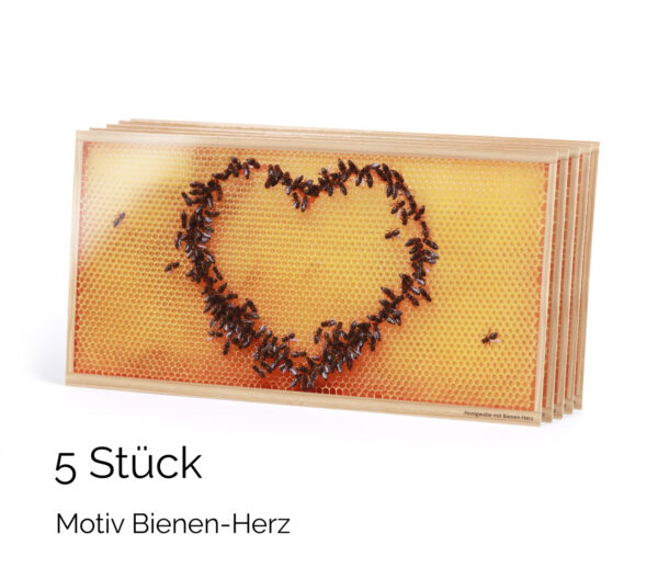 Postkarten Motiv Bienen-Herz (5 Stück) – Bild 2