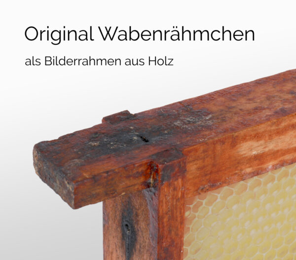 Honigwabe mit Bienen-Herz im shabby Rahmen – Bild 6